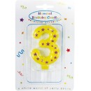 Colour cake candle, number candle 3