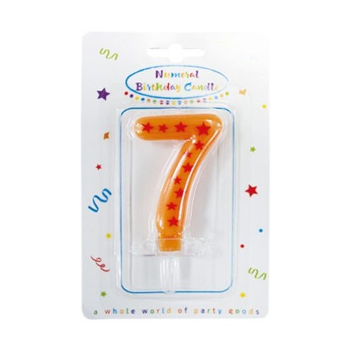 Colour cake candle, number candle 7