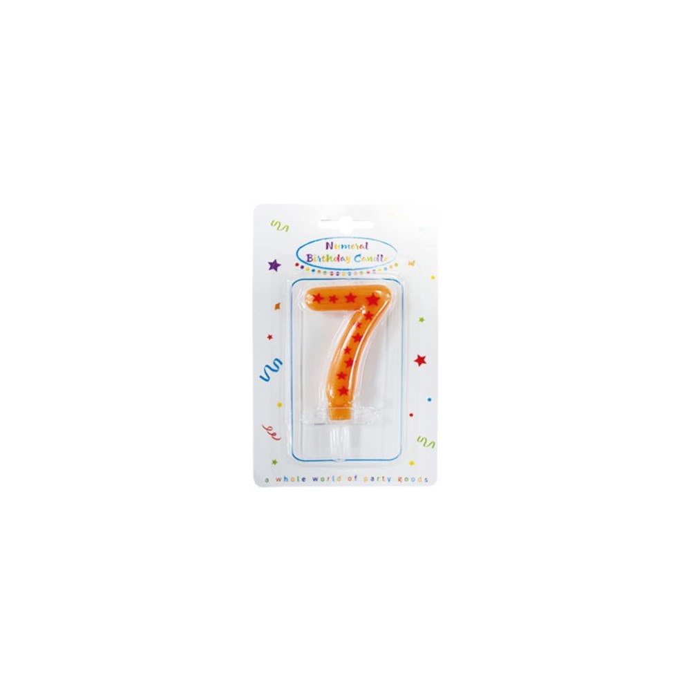Colour cake candle, number candle 7