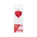 Love Diamond Heart Red, Heart Cake Candle