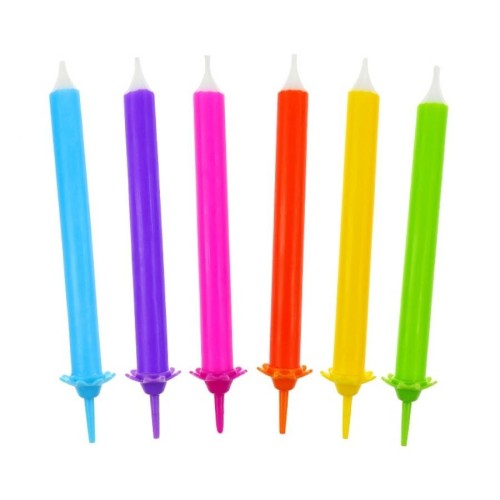 Colour Rainbow Rainbow Cake Candle Set, 12 pieces