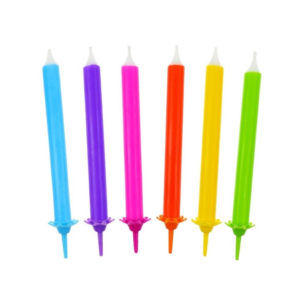Colour Rainbow Rainbow Cake Candle Set, 12 pieces