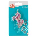 Unicorn Metallic cake candle 8 cm