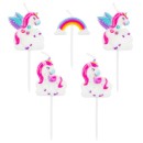Unicorn Rainbow  birthday candle, candle set 5 pcs