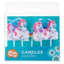 Unicorn Rainbow  birthday candle, candle set 5 pcs