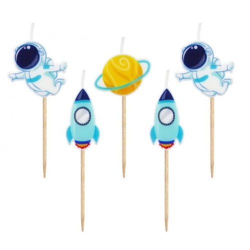 Space Planet cake candle, candle set of 5 pcs