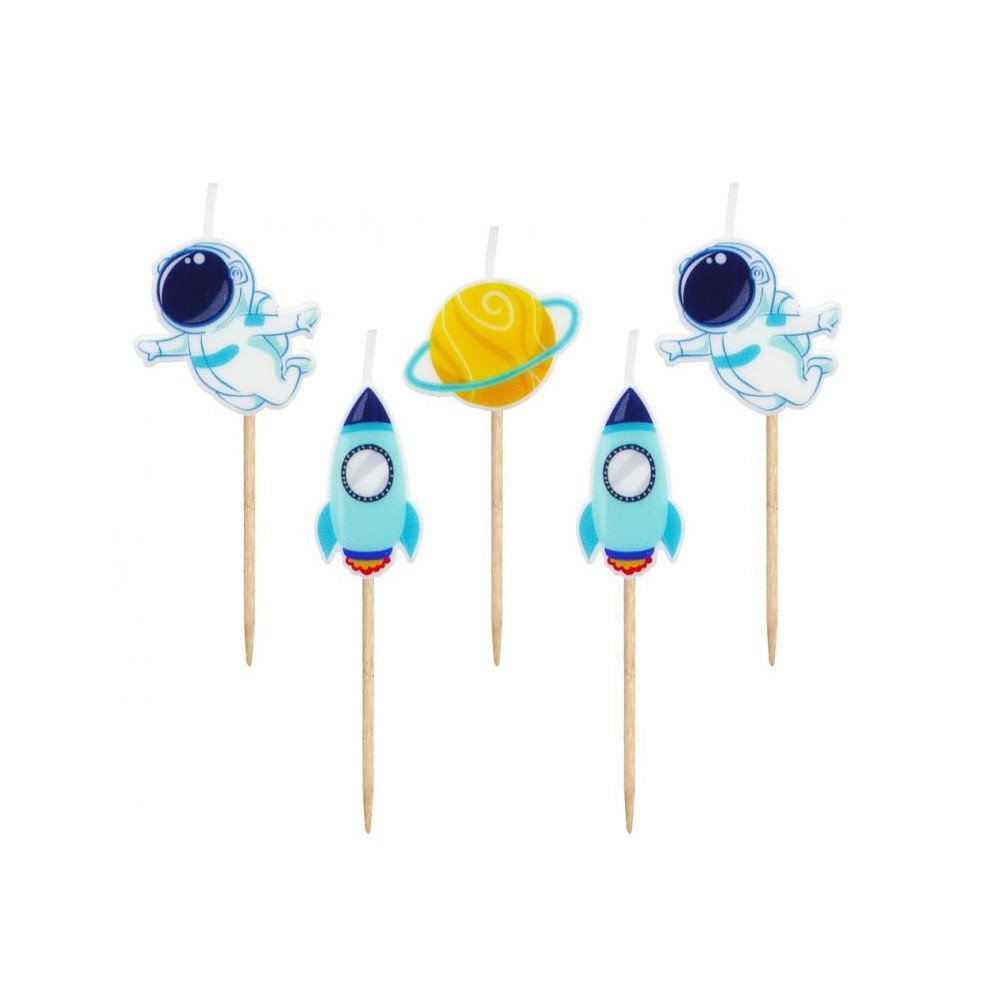 Space Planet cake candle, candle set of 5 pcs
