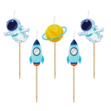 Space Planet cake candle, candle set of 5 pcs