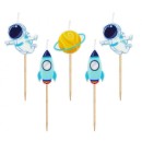 Space Planet cake candle, candle set of 5 pcs