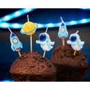 Space Planet cake candle, candle set of 5 pcs