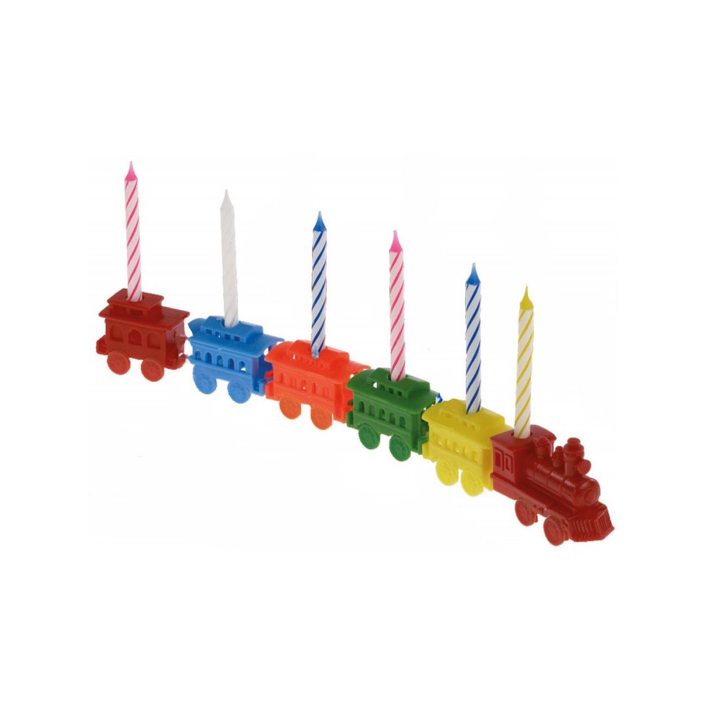 Train colorful cake candle, candle set