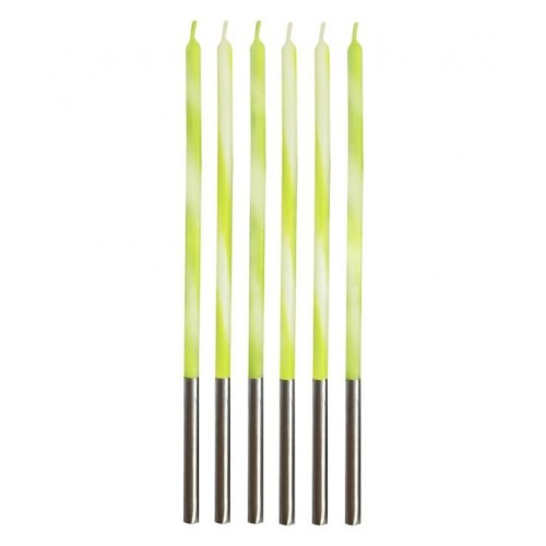Colour Candy Lime Green Green Birthday Candle, Candle Set 6 pcs