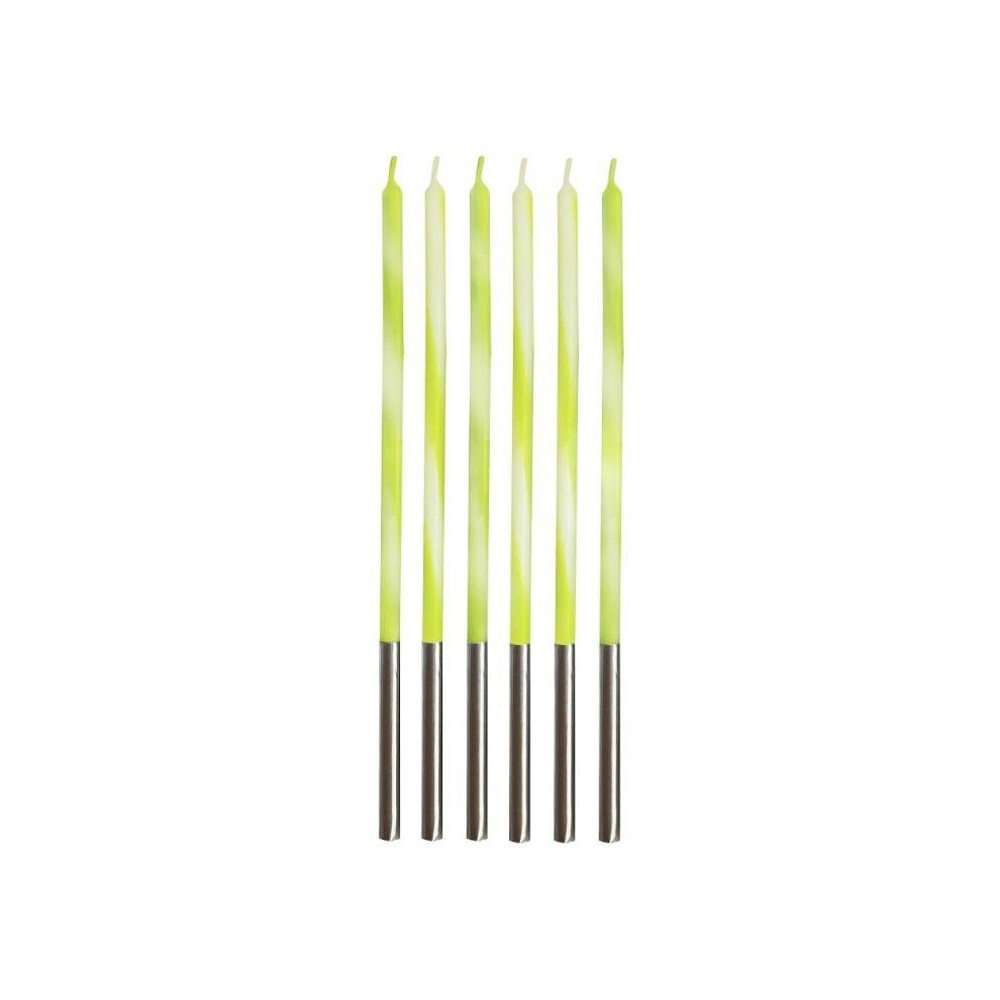 Colour Candy Lime Green Green Birthday Candle, Candle Set 6 pcs