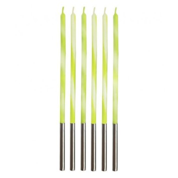 Colour Candy Lime Green Green Birthday Candle, Candle Set 6 pcs