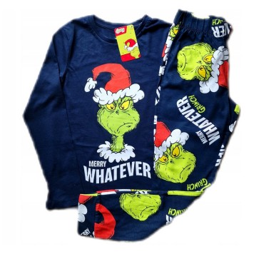 The Grinch Merry Whatever Blue children's long pajamas 11 - 12 years / 146 - 152 cm