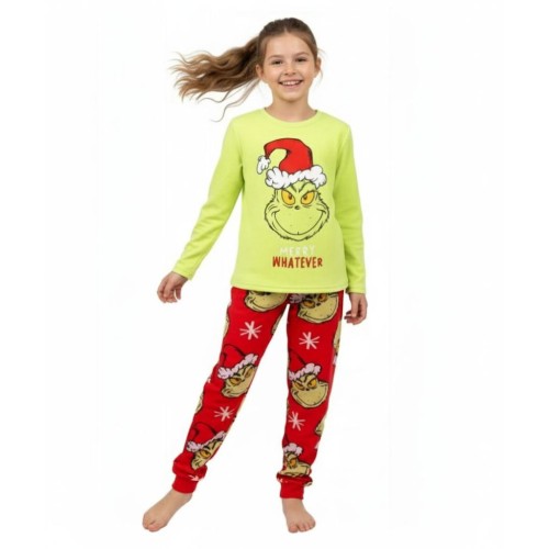 The Grinch Merry Whatever children's long pajamas 11 - 12 years / 146 - 152 cm Velvet