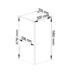 Szafka LIMA W30 /580/ BIAŁY/DĄB SONOMA