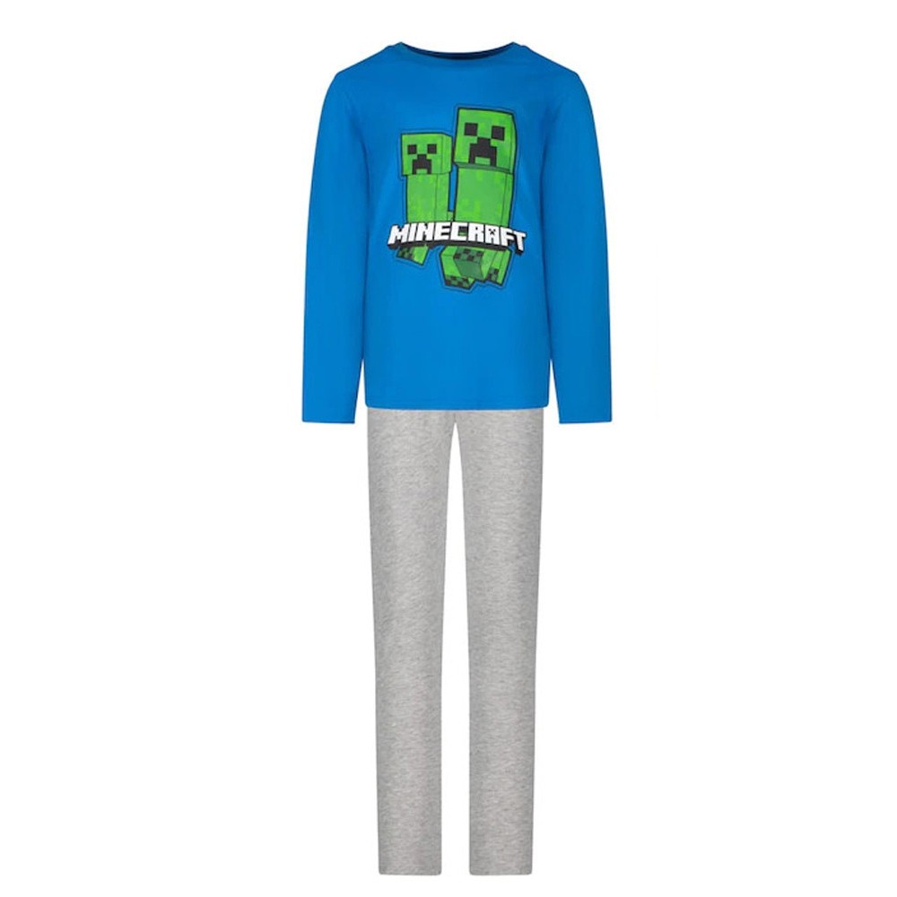 Minecraft TNT Blue children's long pajamas 10 years / 140 cm