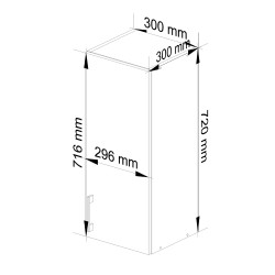 SZAFKA KUCHENNA WISZĄCA W 30cm D1 H720 LIMA