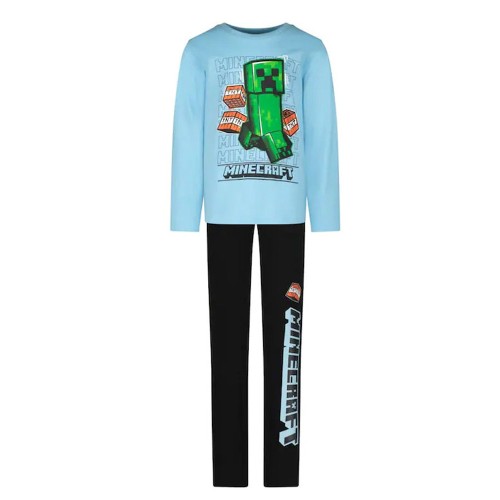 Minecraft TNT Light Blue children's long pajamas 6 years / 116 cm