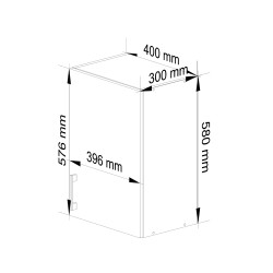 Szafka LIMA W40 /580/ BIAŁY/DĄB SONOMA