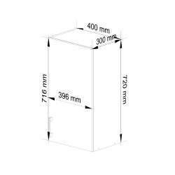 SZAFKA KUCHENNA WISZĄCA W 40cm D1 H720 LIMA
