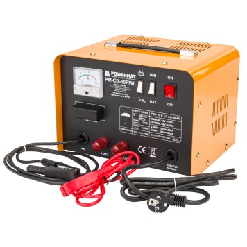 Prostownik akumulatorowy 12/24V z rozruchem PM-CD-50RWL