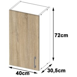 SZAFKA KUCHENNA WISZĄCA W 40cm D1 H720 LIMA