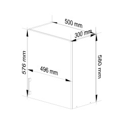 Szafka LIMA W50 /580/ BIAŁY/DĄB SONOMA