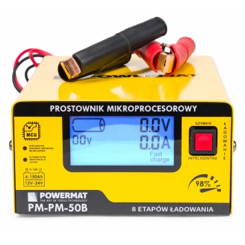 Prostownik mikroprocesorowy akumulatorowy 12/24V PM-PM-50B