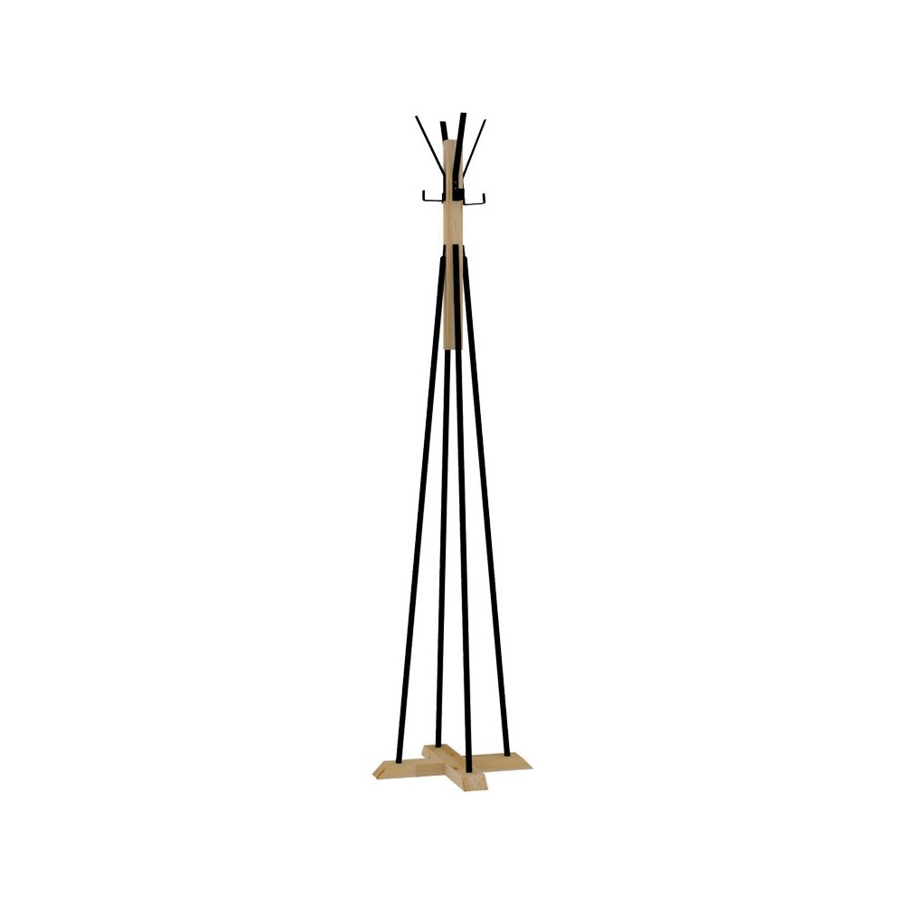 Coat Stand Myra pakoworld in natural black color D40x160cm