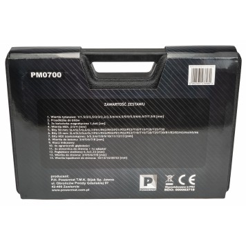 Zestaw wierteł i bitów 246el PM-ZWB-101SU