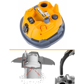 Odkurzacz przemysłowy PM-OD-30M FC 1600W Sucho/Mokro + OTRZĄSACZ filtra