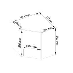Szafka LIMA W60/60N /580/ BIAŁY/DĄB SONOMA