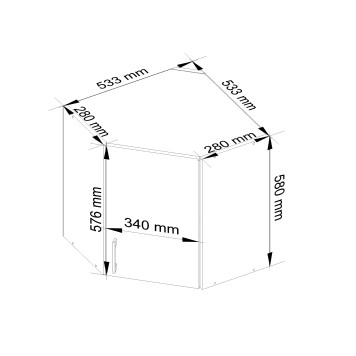 Szafka LIMA W60/60N /580/ BIAŁY/DĄB SONOMA