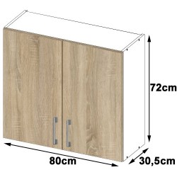 SZAFKA KUCHENNA WISZĄCA W 80cm D2 H720 LIMA
