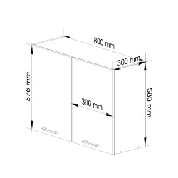 Szafka OLIWIA W80 H580 BIAŁA