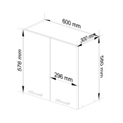 Szafka OLIWIA W60 H580 BIAŁA