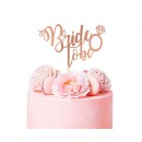 Wedding Bride to be rose gold cake decoration 16x15cm