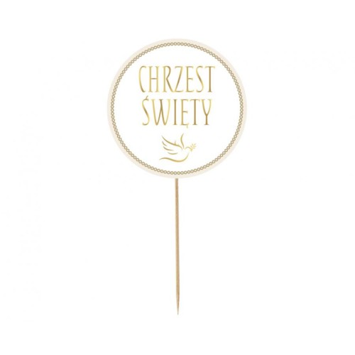 Christening Chrzest Święty cake decoration 14 cm