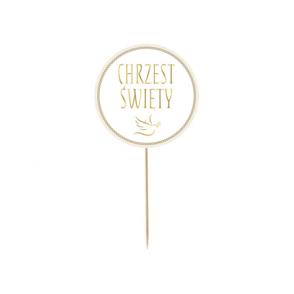 Christening Chrzest Święty cake decoration 14 cm