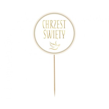 Christening Chrzest Święty cake decoration 14 cm