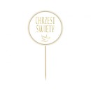 Christening Chrzest Święty cake decoration 14 cm
