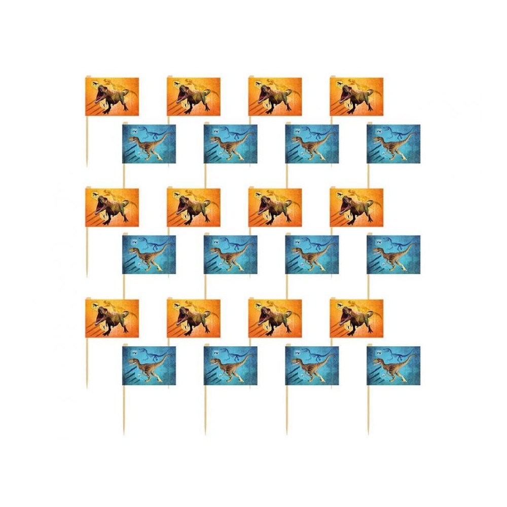 Dinosaur T-Rex decorative stick pack of 24