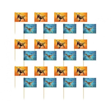 Dinosaur T-Rex decorative stick pack of 24