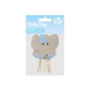 Animals Blue Elephant Decorative Stick 10 pcs