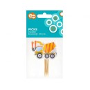 Construction Building Blocks decorative stick set of 6