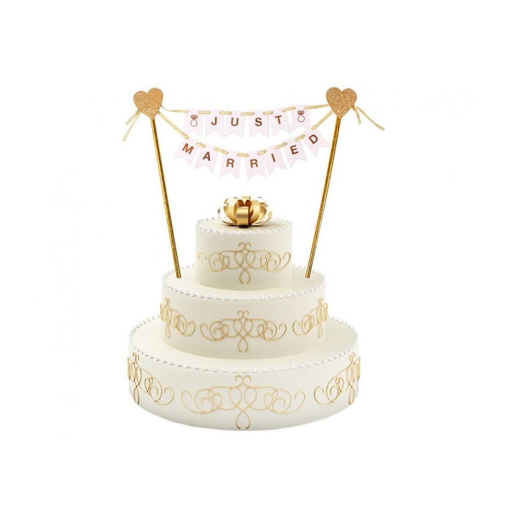 Wedding Just Married cake decoration 25 cm