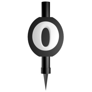 Happy Birthday Black Black 0-shaped cake firework 12 cm