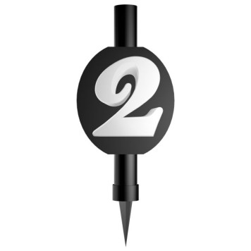 Happy Birthday Black Black number 2 cake firework 12 cm